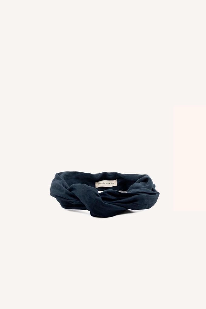 Monk and Anna - Haarband Dames • linen • midnight