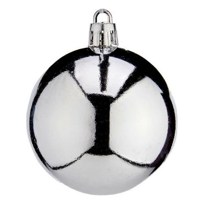 Kerstballen - Zilverkleurig - Ø 6 cm - Plastic - Kerstboomdecoratie zilver