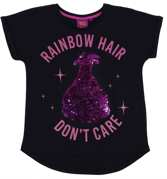 Zwarte top T-shirt - DreamWorks Trolls