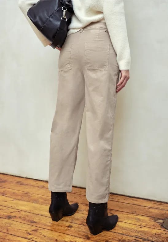 Corduroy broek met opgestikte zakken