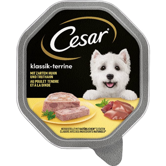 14x150g Klassieker Kip en Kalkoen Cesar Hondenvoer Multipack