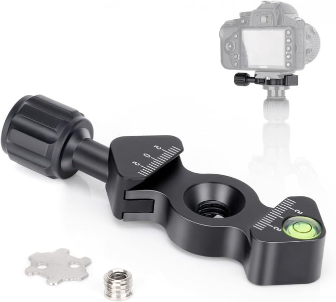 Quick Release Plate Clamp, Arca Swiss Type QR Klem met 3/8" - 1/4" Schroefadapter voor Statief en Monopod Bevestiging