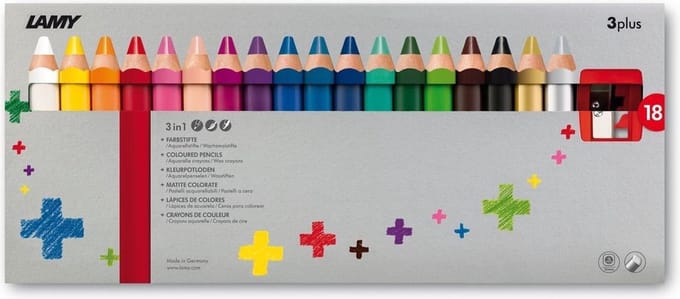 LAMY 3Plus Kleurpotlood set 18st incl.puntenslijper