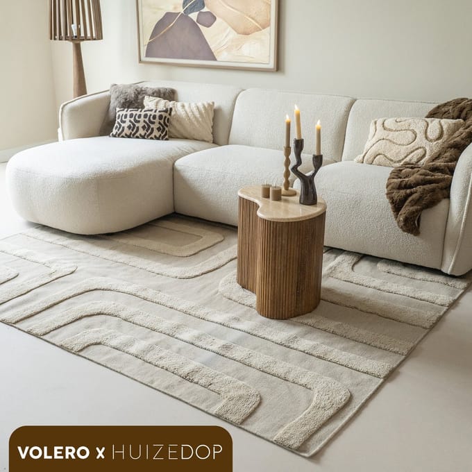 Studio Clarice Wollen vloerkleed - Judith Lines Greige - 160x230cm