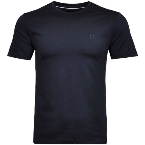 Ragman T-Shirt Uni Round Neck Keep Dry Finish Donker Blauw / male