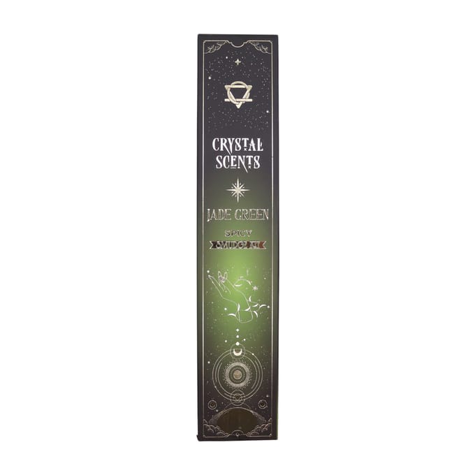 Crystal Scents Smudge Wierook Kruidig – 12 Doosjes – Inclusief Jade Steen