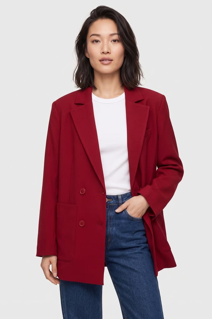 & Other Stories X Libby Wool Blazer Red Taglia: 40 | Blazers Outlet | Donna | Rosso
