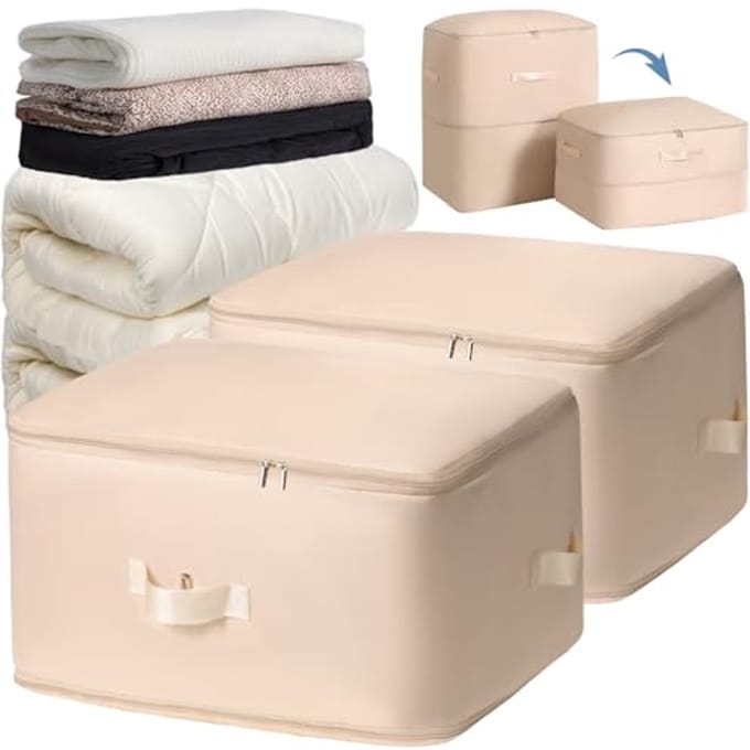 Verdikte compressiezakken voor opslag - 2-pack ultra ruimtebesparende organizer tassen
