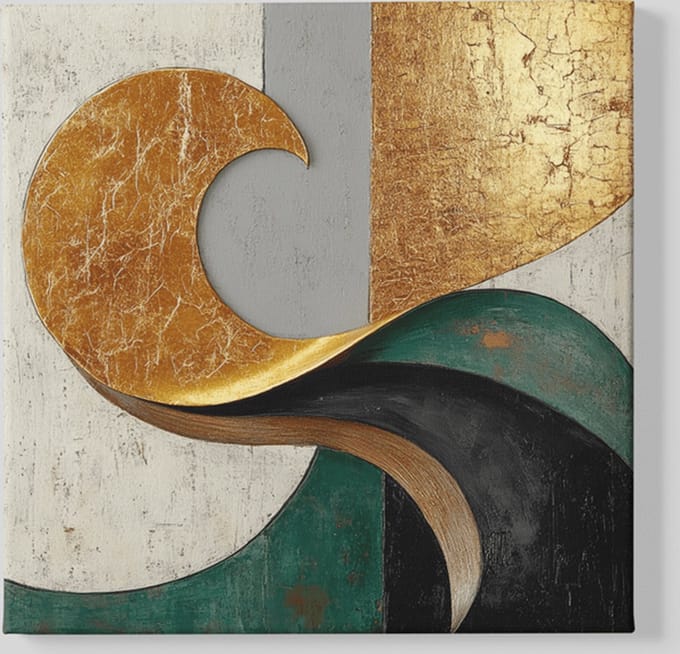 Vierkant Canvas Schilderij - Abstracte Kunst - 100x100x2 cm