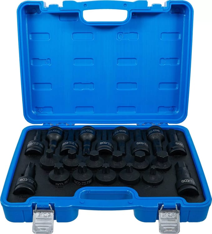 BGS Kracht dopsleutelbitset - 3/4 - binnenzeskant, Torx - 22 delig