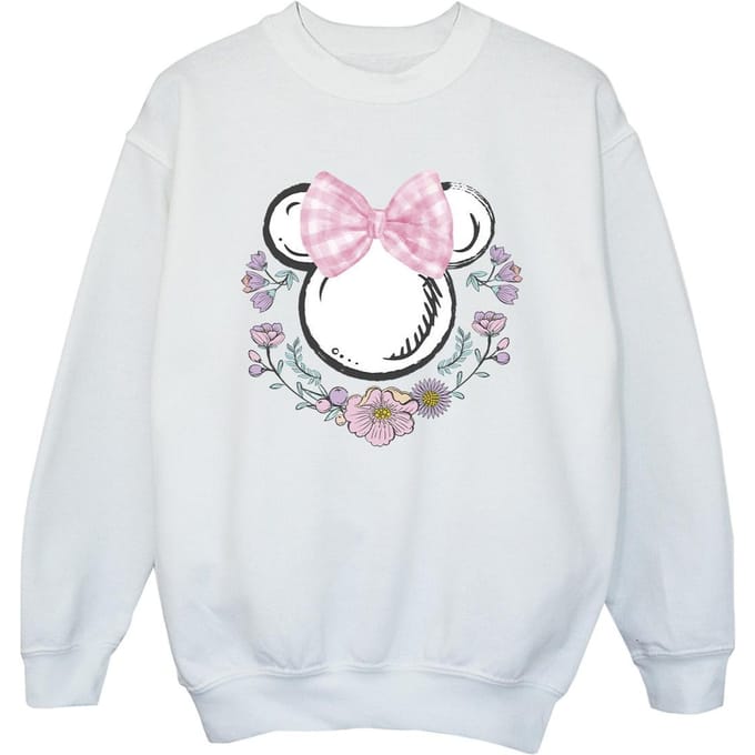 Disney Meisjes Minnie Mouse Strik Sweatshirt (Wit)