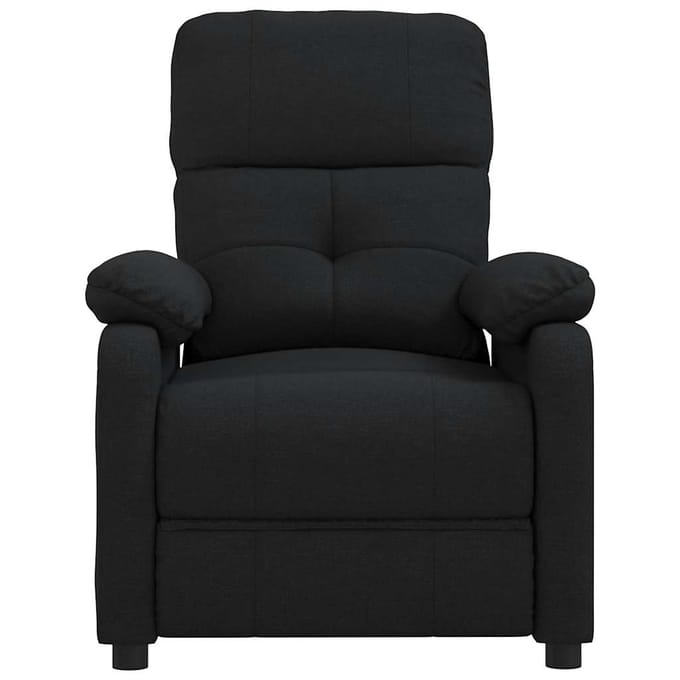 vidaXL - Fauteuil - verstelbaar - stof - zwart