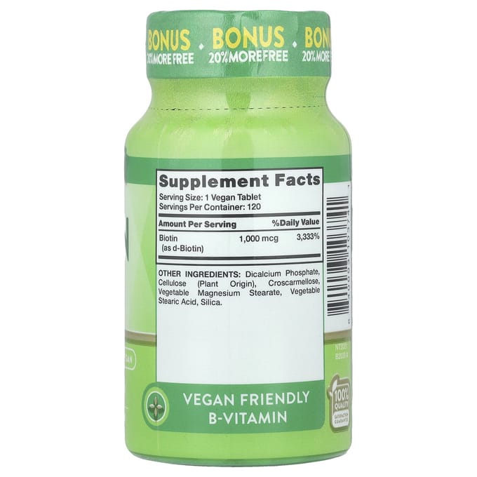Nature's Truth, Biotine, 1 000 mcg, 120 comprimés