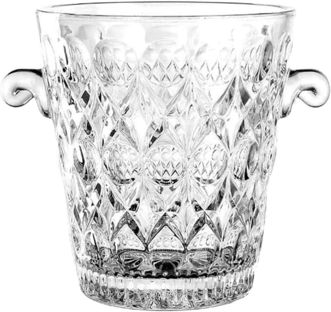 Glazen IJsemmer - Champagne emmer - Feestelijke Koeling - Grote Capaciteit - 1.3 Liter - Transparant