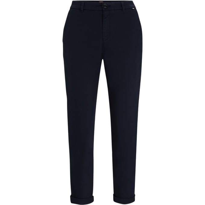 Boss Slanke chino’s voor dames (Middenblauw)