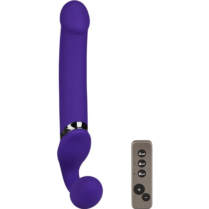 Strap-On-Me - Strapless Strapon Vibrator Met 3 motoren - Paars - Maat XL