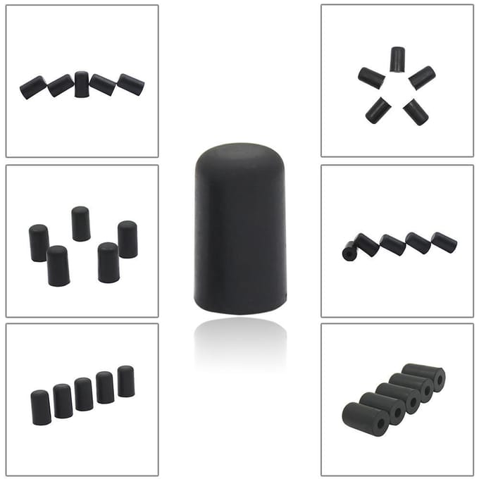 5 stuks eindpen rubberen tip dop beschermer voor cello gray