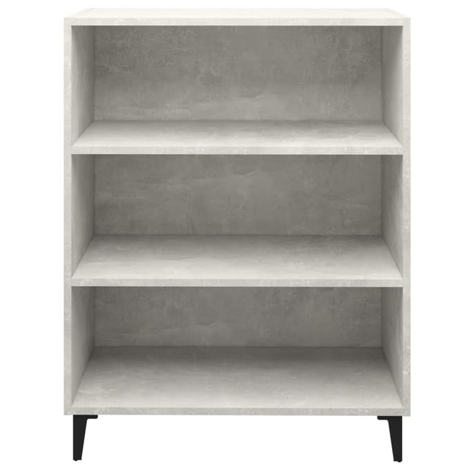 vidaXL - Dressoir - 69,5x32,5x90 - cm - bewerkt - hout - betongrijs