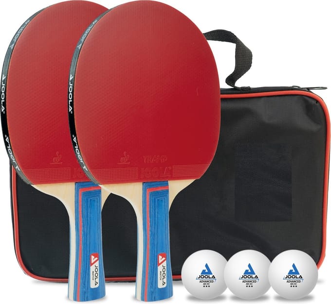 Tafeltennisbatjes Killypong Pingpong Set 2 bats + 3 Balletjes ITTF Gekeurde Rubbers