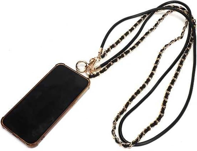 Black telefoonkoord gouden ketting Kaatje