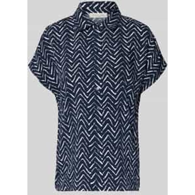 relaxed fit blouse van viscose in all-over look
