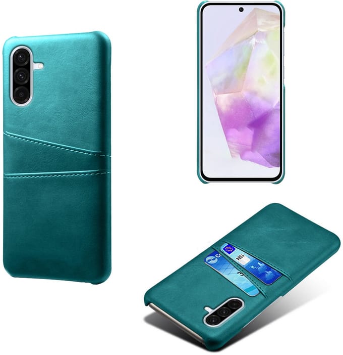 Backcover met Opbergvakjes + PMMA Screenprotector voor Galaxy A36 5G _ Groen