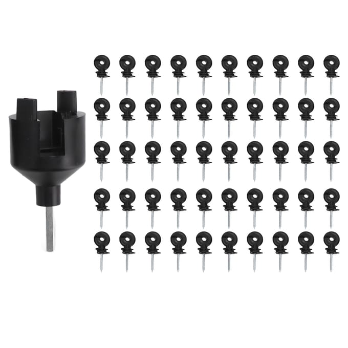 50 Stuks Elektrische Hekisolator Schroef in Isolator Hek Ringpaal Houten Paalisolator met