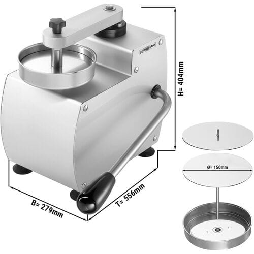 GGM Gastro Hamburgerpers handmatig - Ø 150mm - RVS - incl. vormschijf Ø 150mm zilver