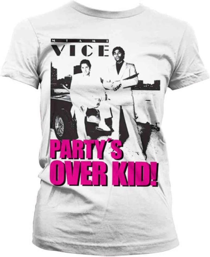 Miami Vice Dames Tshirt -L- Party's Over Kid Wit