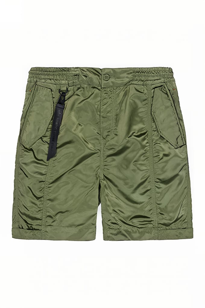 Alpha Industries Nylon Short Uv Sage-green Größe: S | Kurze Sporthosen Outlet | Herren | Grün
