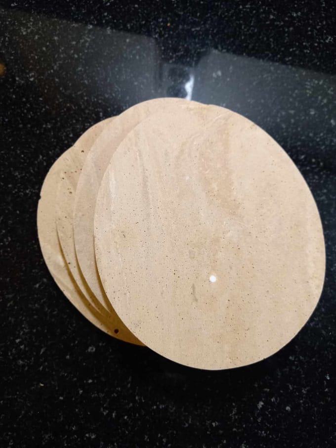 Colmore by Diga onderzetters 4 stuks natural resin11x10x1cm