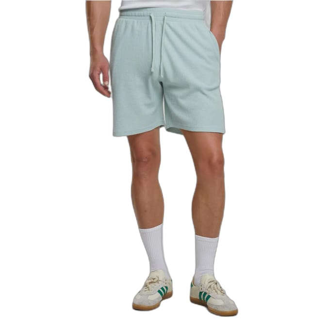 Urban Classics - Waffle Sweat Korte broek - M - Mintgroen