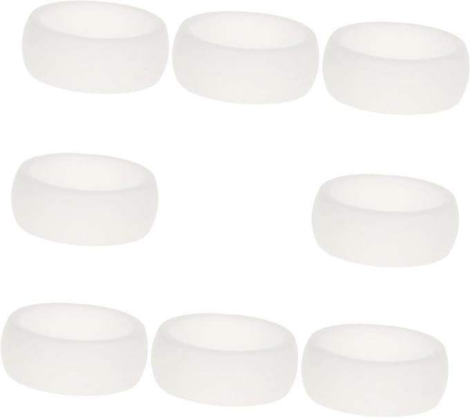Heren Siliconen Set - Sport Ringen - Bescherming Sieraden - Scheur en Barstbestendig - 8 Stuks - Multicolor