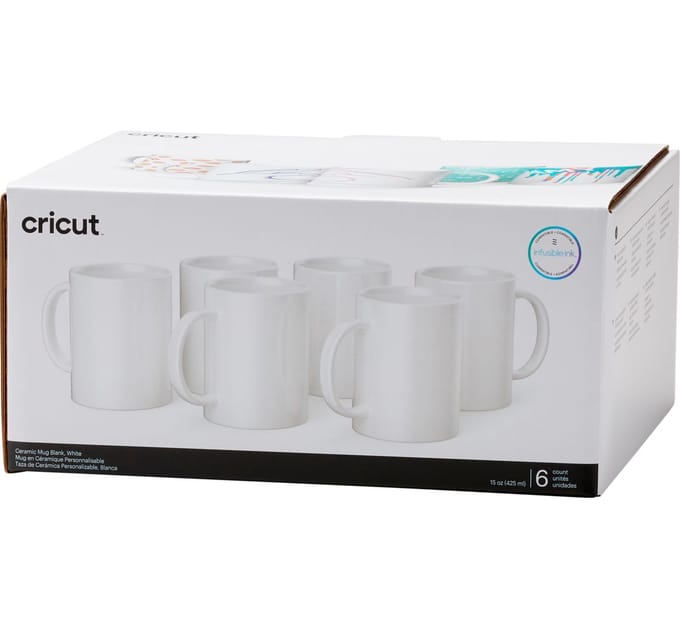 Cricut Bekers "Mug White", 425 ml - 6 stuks