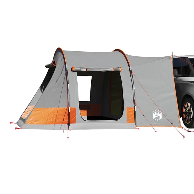 vidaXL - Autotent - 2-persoons - waterdicht - grijs - en - oranje