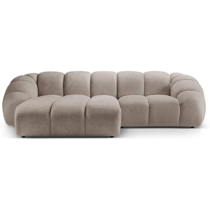 3-zits hoekbank Diana links velvet | Micadoni