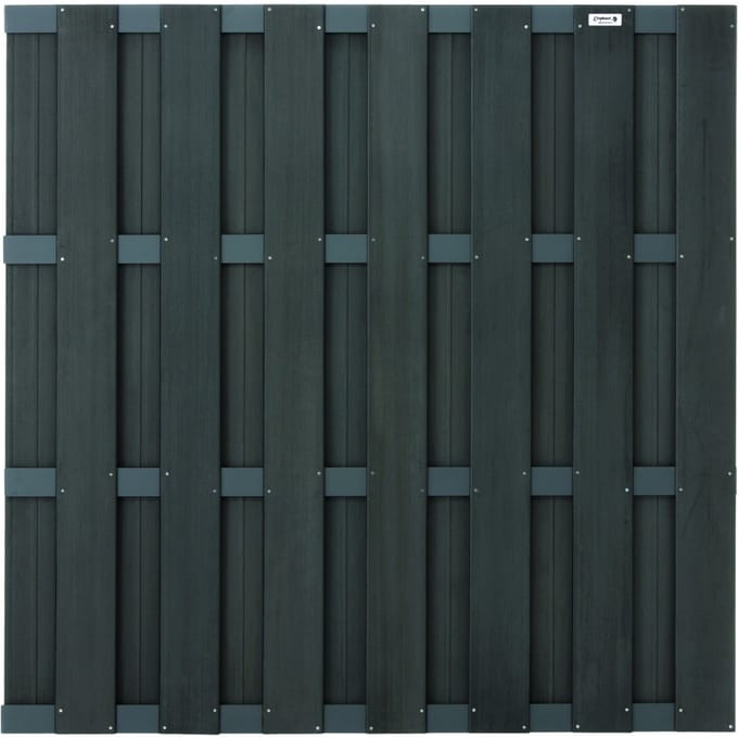 Intergard Zwarte schutting composiet antraciet 180x180cm