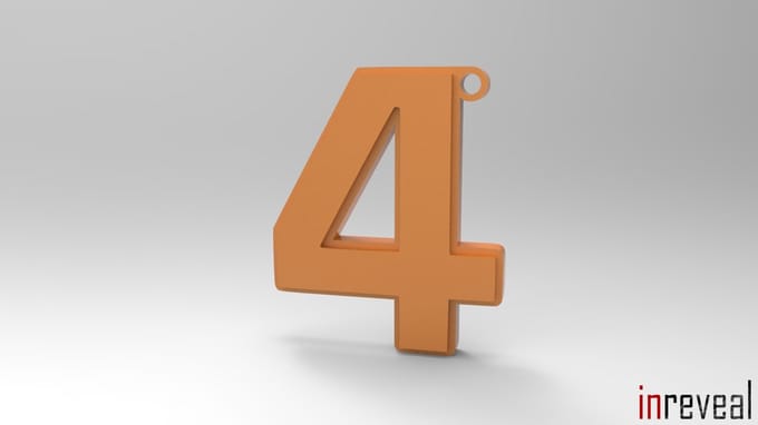 Sleutelhanger F1 '4' Lando Norris (Formule 1) - 36x44x5 mm - Goud
