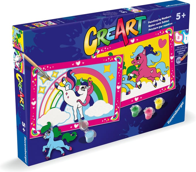 Ravensburger CreArt Junior - Fairytale Ponies - Schilderen op Nummer