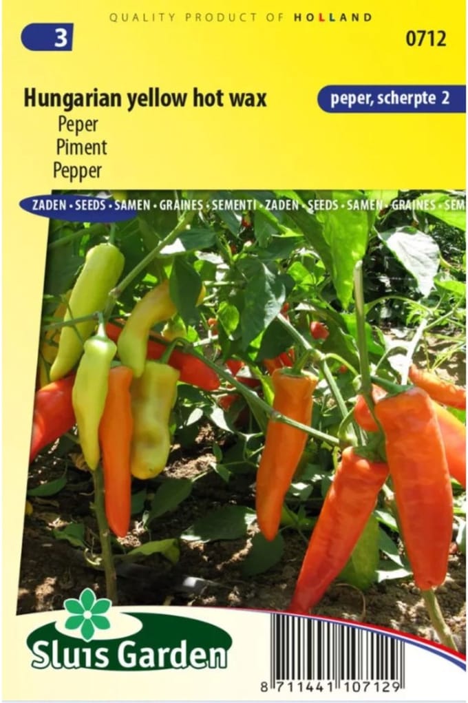 Peper Hungarian Hot Wax – Capsicum annuum
