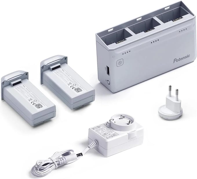 Potensic Oplaadhub met 2 Batterij (DSBT02B) - compatibel voor ATOM series batterij - Droneaccessoires