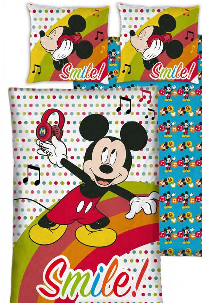 Disney Mickey Mouse Dekbedovertrek - Eenpersoons - 140 x 200 cm - Polyester