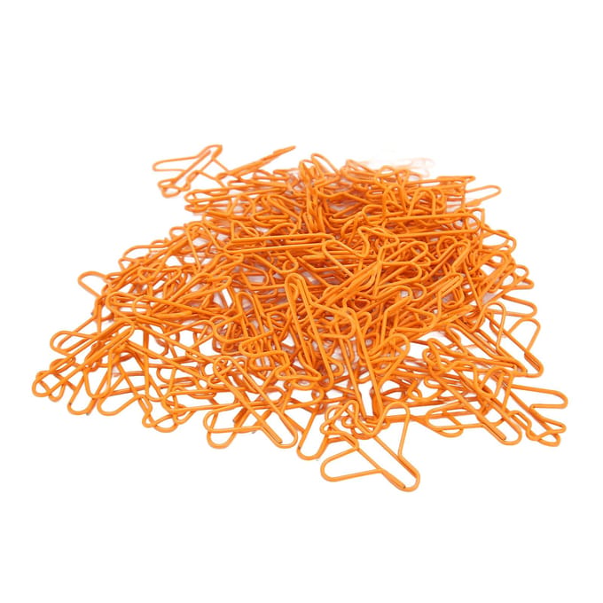 Trombones en forme d'avion Mignons petits trombones pour bureau école maison Organiseurs de bureau Orange orange