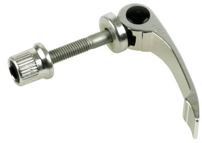 Aluminium zadelpen snelspanhendel Ergotec M6 x 55 mm - zilver