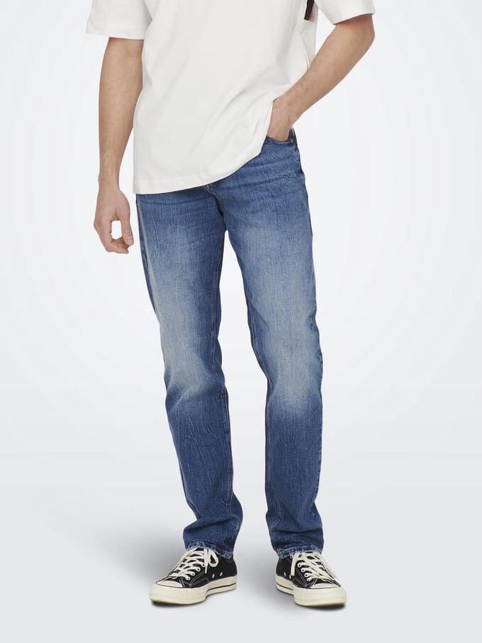 ONLY&SONS - ONSAVI COMFORT DM. BLUE 4935 JEANS NOOS - Heren - Jeans