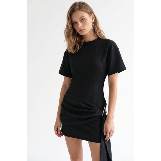 Crepe Geweven Mini-jurk