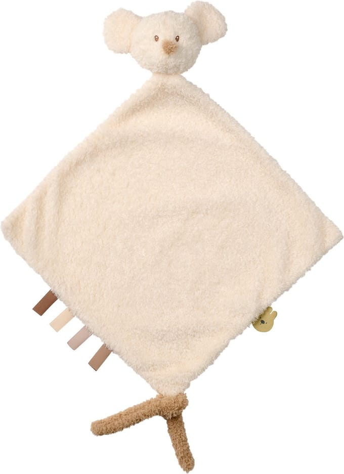 Nattou TEDDY Maxi Knuffeldoekje - Muis - 35 cm - Ecru