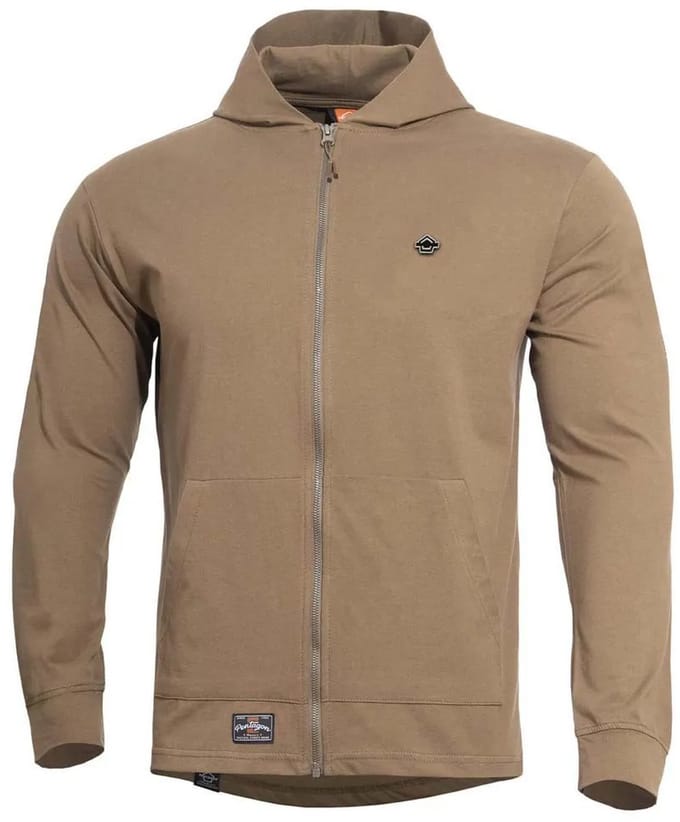 Pentagon Agis Ring Spun Sweatshirt Met Rits Bruin S Man