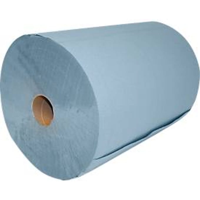 Gerecycleerd poestpapier 2-laags, blauw, 2 rollen