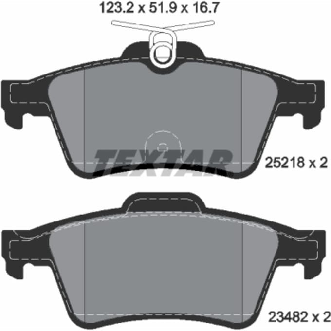 Remblokset TEXTAR 2521801, achter